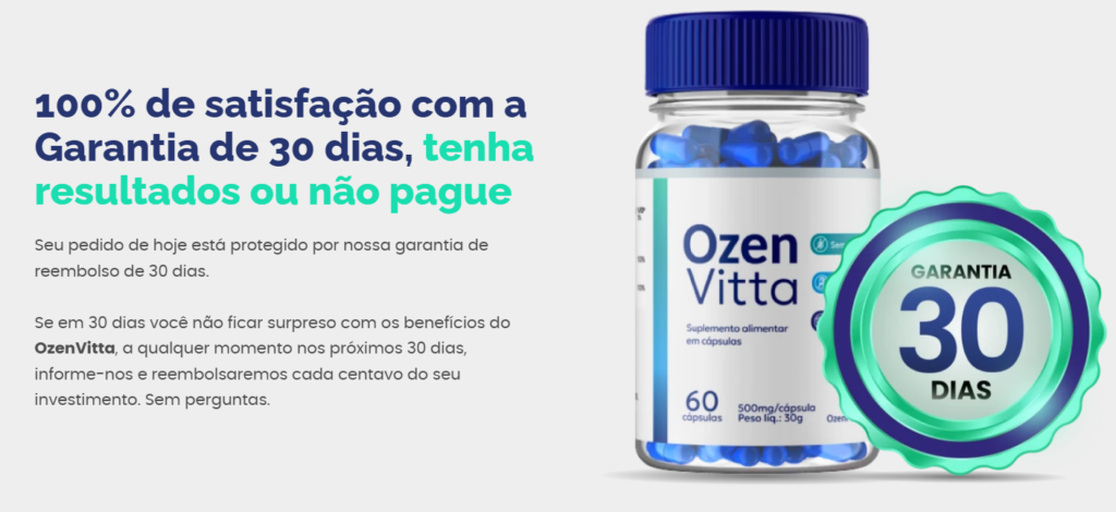 ozenvitta garantia de 30 dias